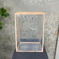 Lüks İthal Şeffaf Plastik Çanta 35 cm - 21546 - 